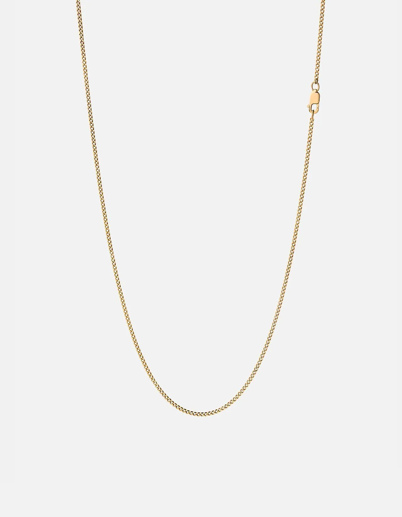 1.3mm Cuban Chain Necklace, Gold