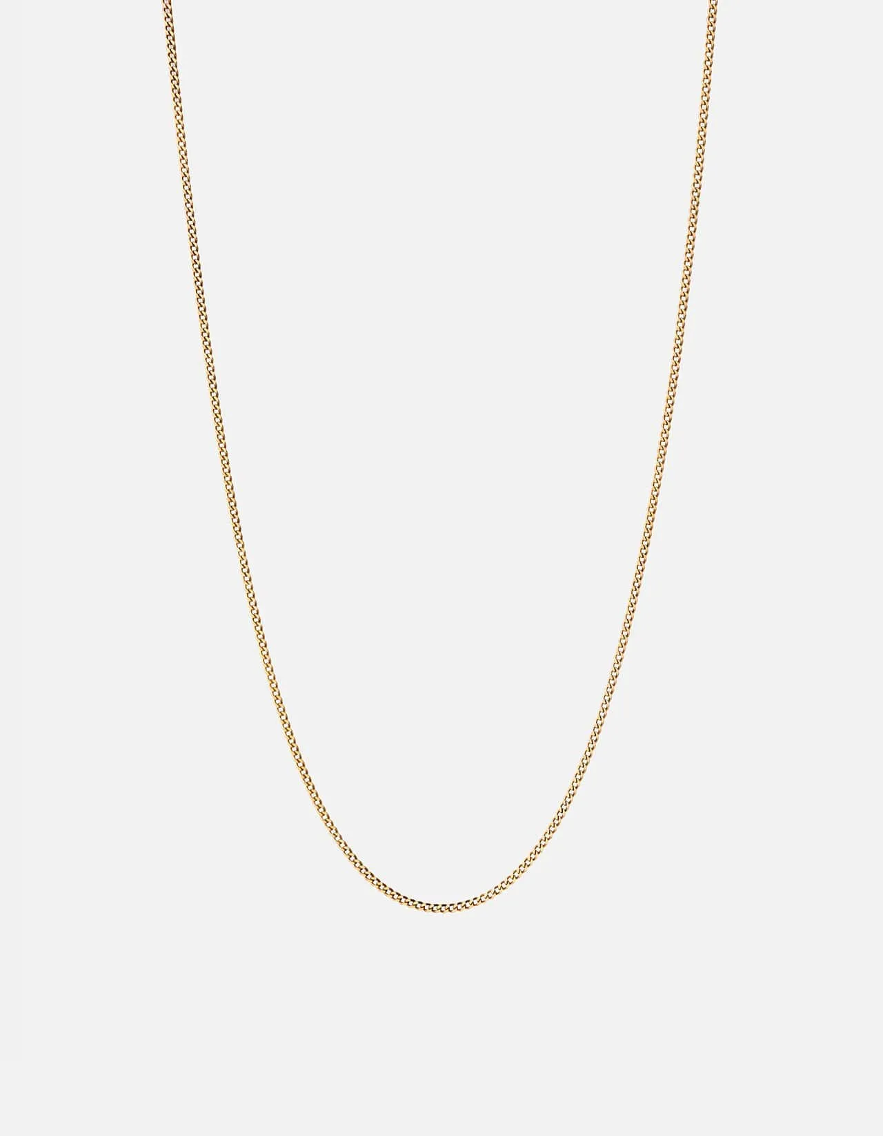 1.3mm Cuban Chain Necklace, Gold