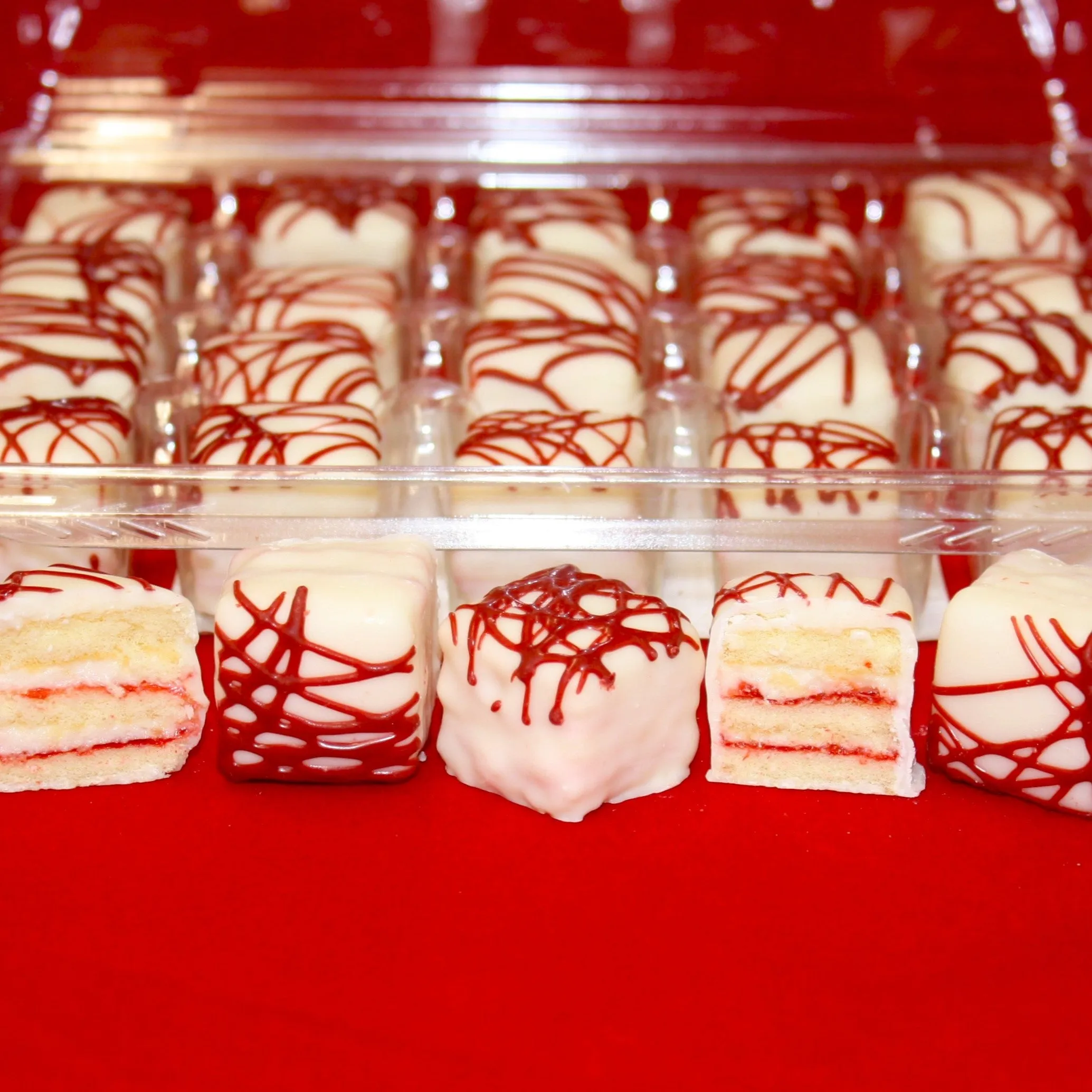 20ct. Raspberry Almond Petit Fours