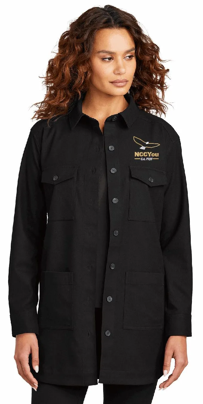 44) #MM2021 MERCER METTLE WOMENS LONG SLEEVE TWILL OVERSHIRT
