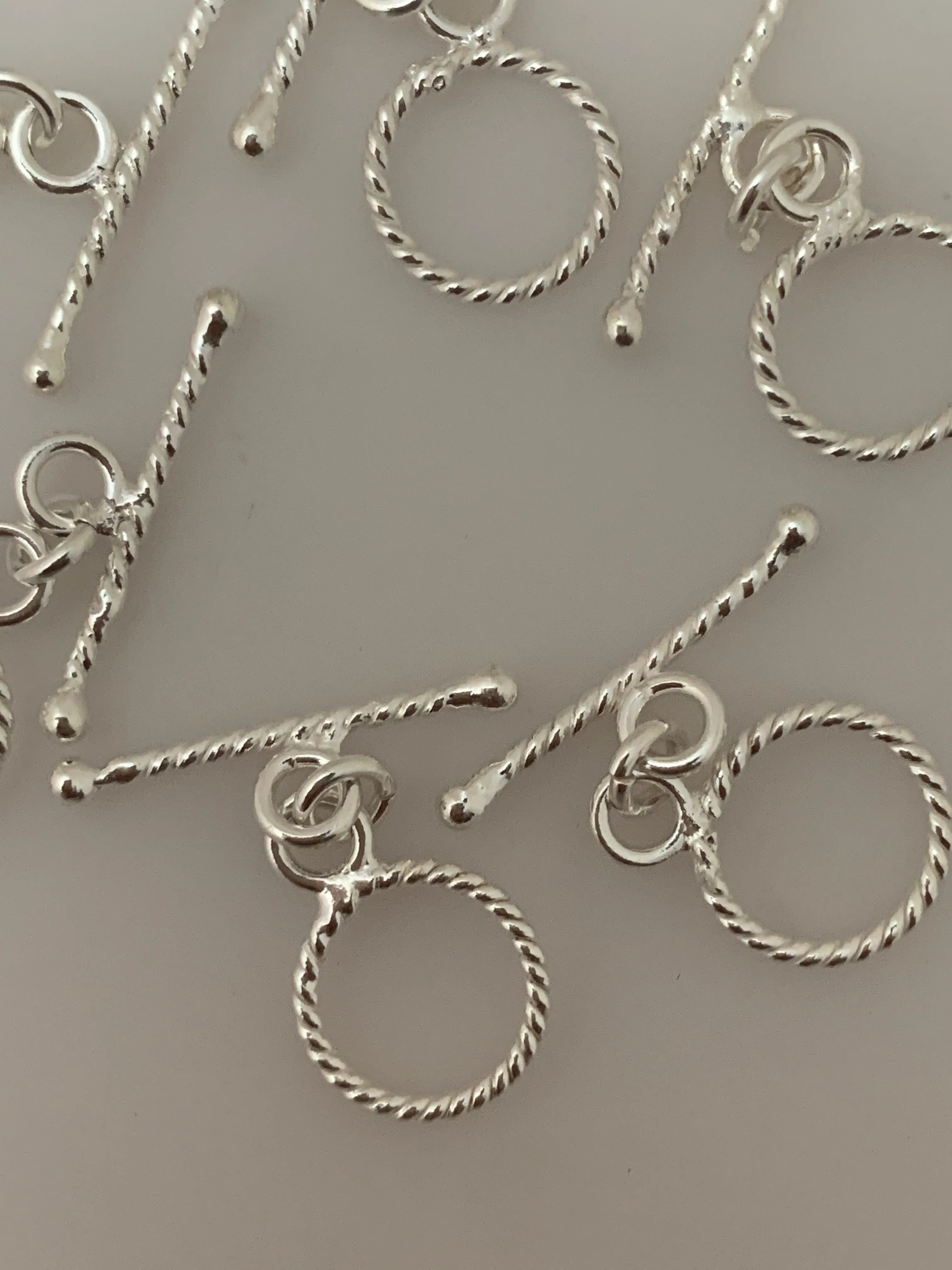 925 Sterling Silver Toggles | 4Pcs of Sterling Silver toggle / Clasps  Size:10mm | T3SS