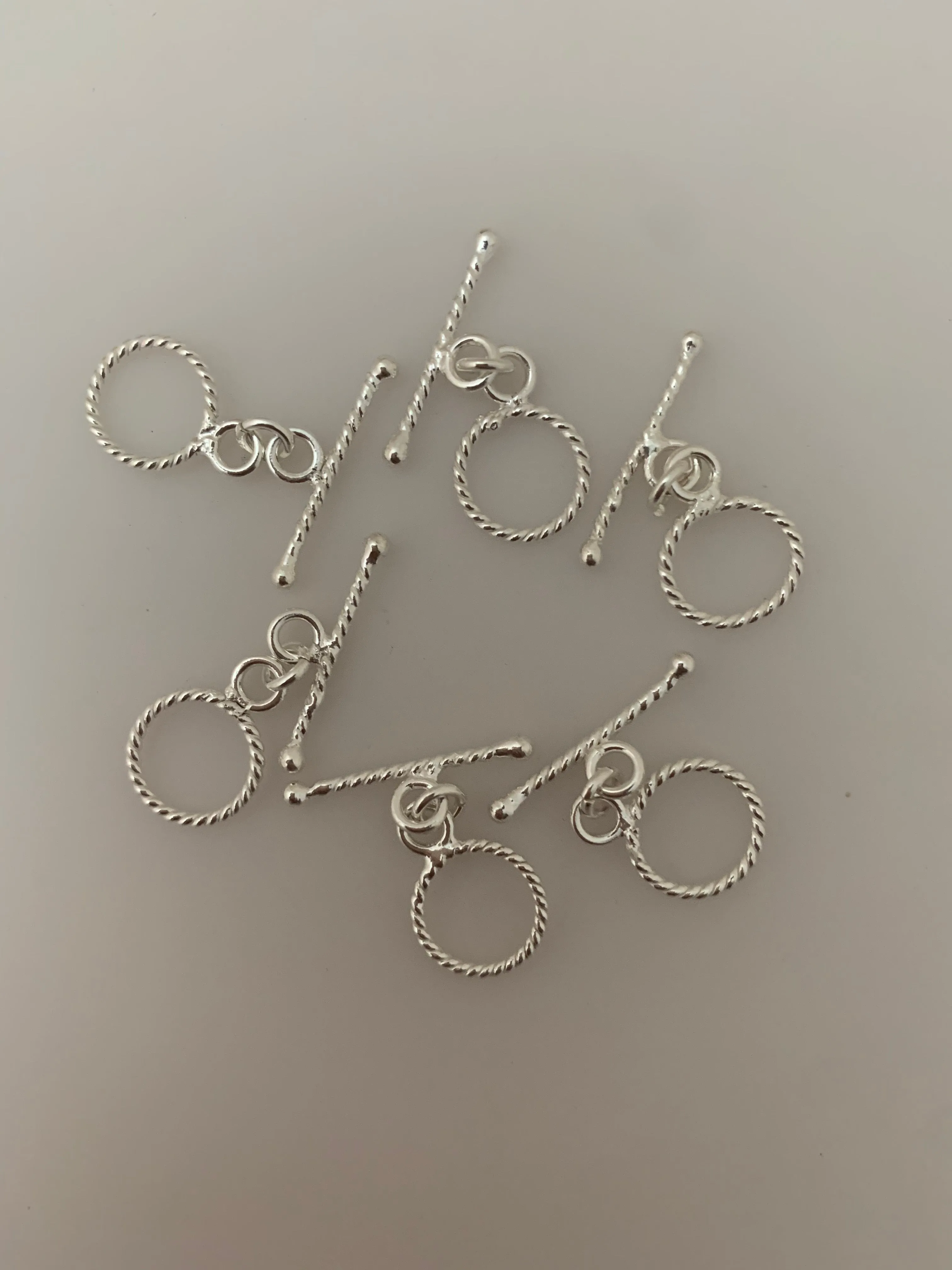 925 Sterling Silver Toggles | 4Pcs of Sterling Silver toggle / Clasps  Size:10mm | T3SS