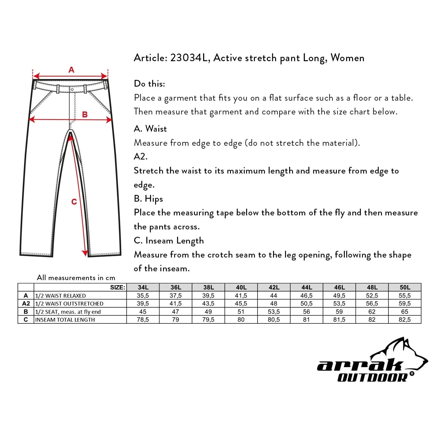 Active Stretch Pants Lady Gold (Long)