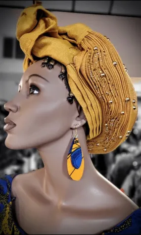 African Print Double Layered Earrings - DP3816ER17