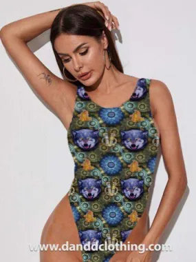 African wolf print bodysuit