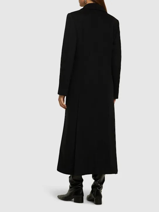 Alberta Ferretti   Double breasted knit long coat 