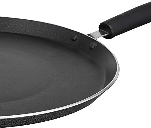 Amazon Brand - Solimo - NON STICK TAWA (29 CM, HAMMERTONE FINISH, 3 COAT, 2.9 MM THICKNESS, Black