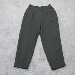 Ann Taylor Womens Dress Pant Taper Leg Mid Rise Dark Gray Size 12P