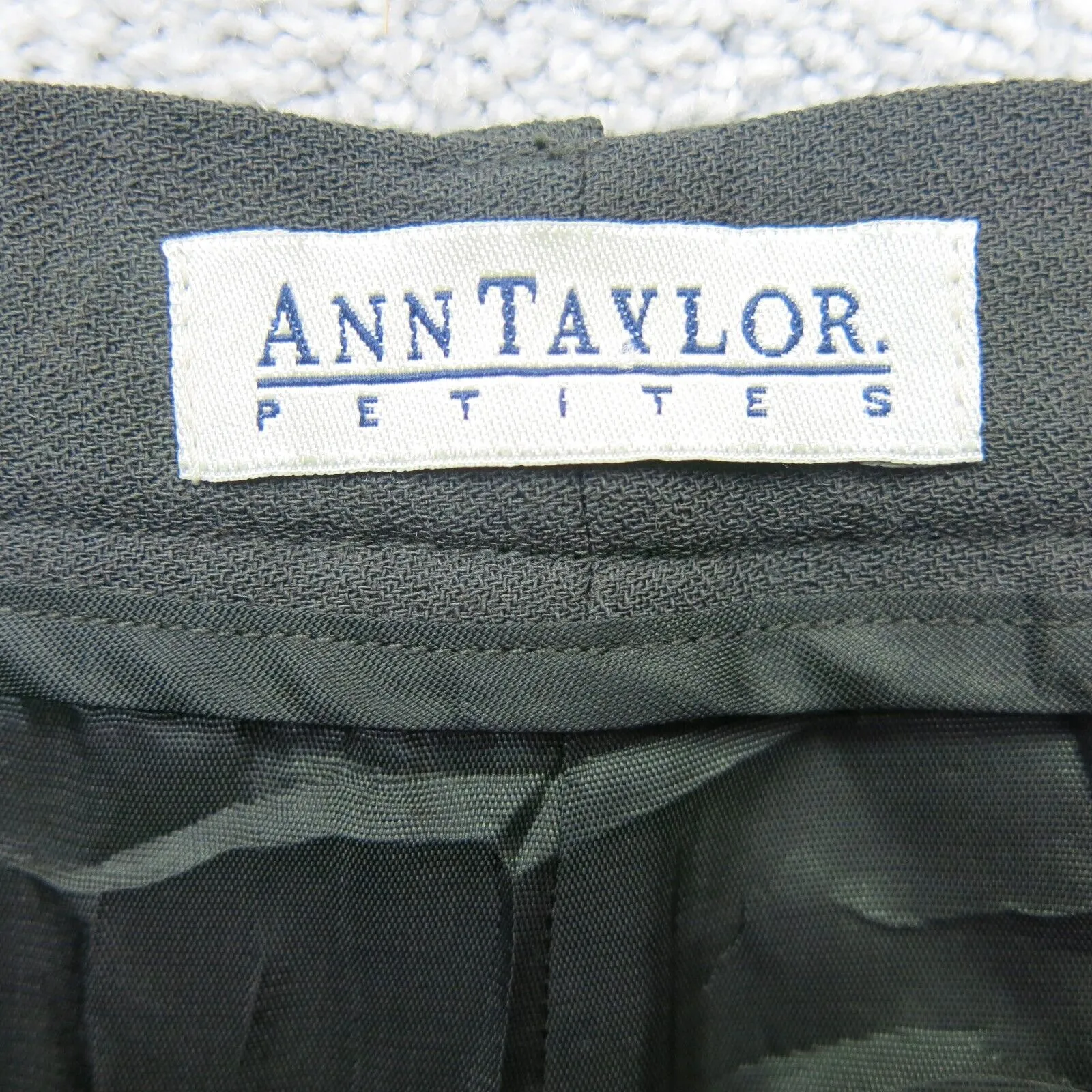 Ann Taylor Womens Dress Pant Taper Leg Mid Rise Dark Gray Size 12P