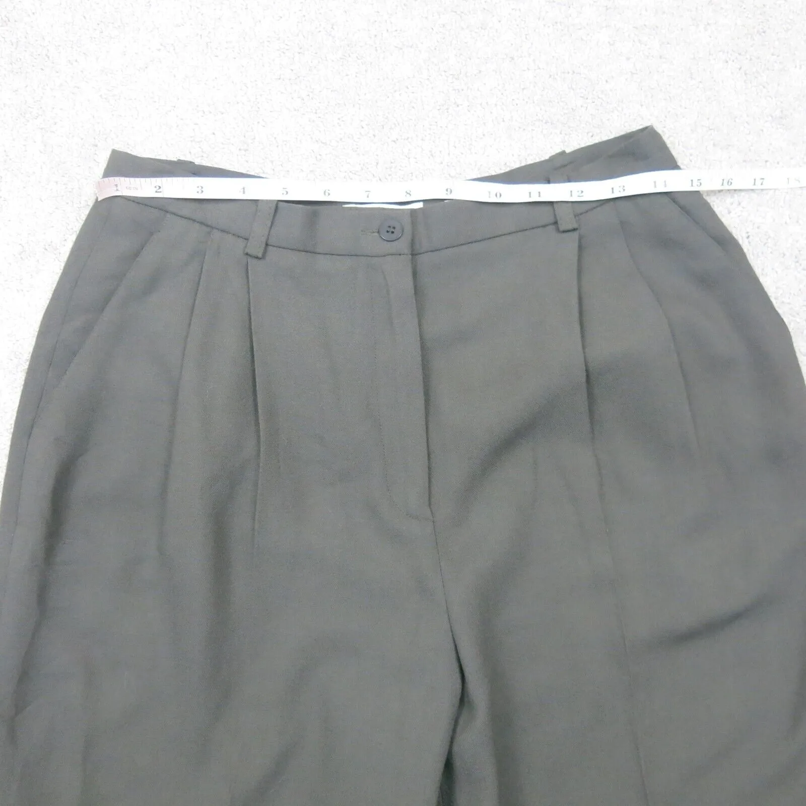 Ann Taylor Womens Dress Pant Taper Leg Mid Rise Dark Gray Size 12P