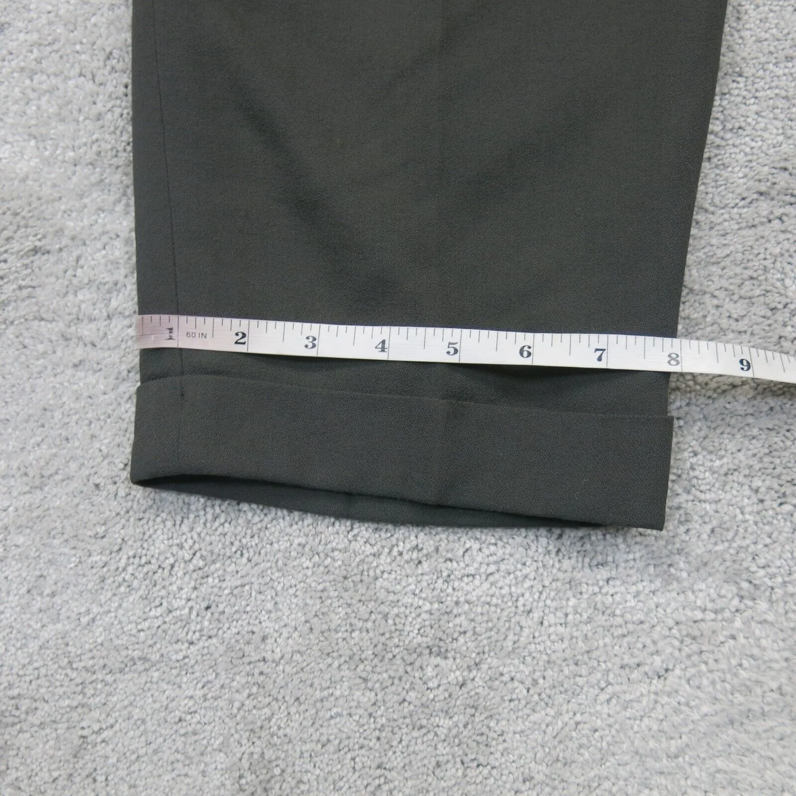 Ann Taylor Womens Dress Pant Taper Leg Mid Rise Dark Gray Size 12P