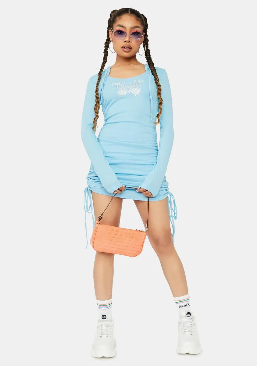 Aqua Not So Holy Ribbed Knit Dress