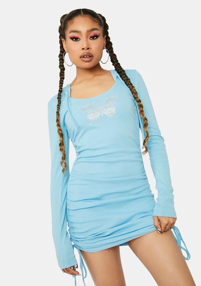Aqua Not So Holy Ribbed Knit Dress