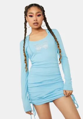 Aqua Not So Holy Ribbed Knit Dress