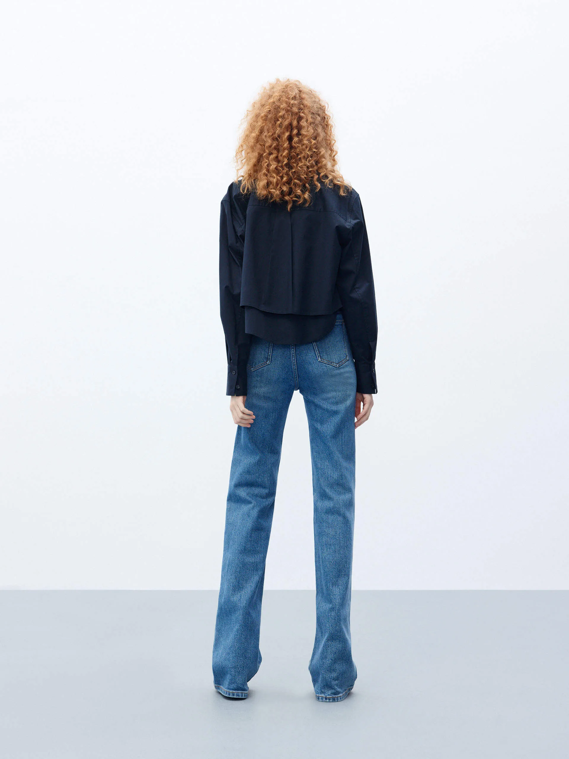 Asymmetrical Hem Layered Shirt
