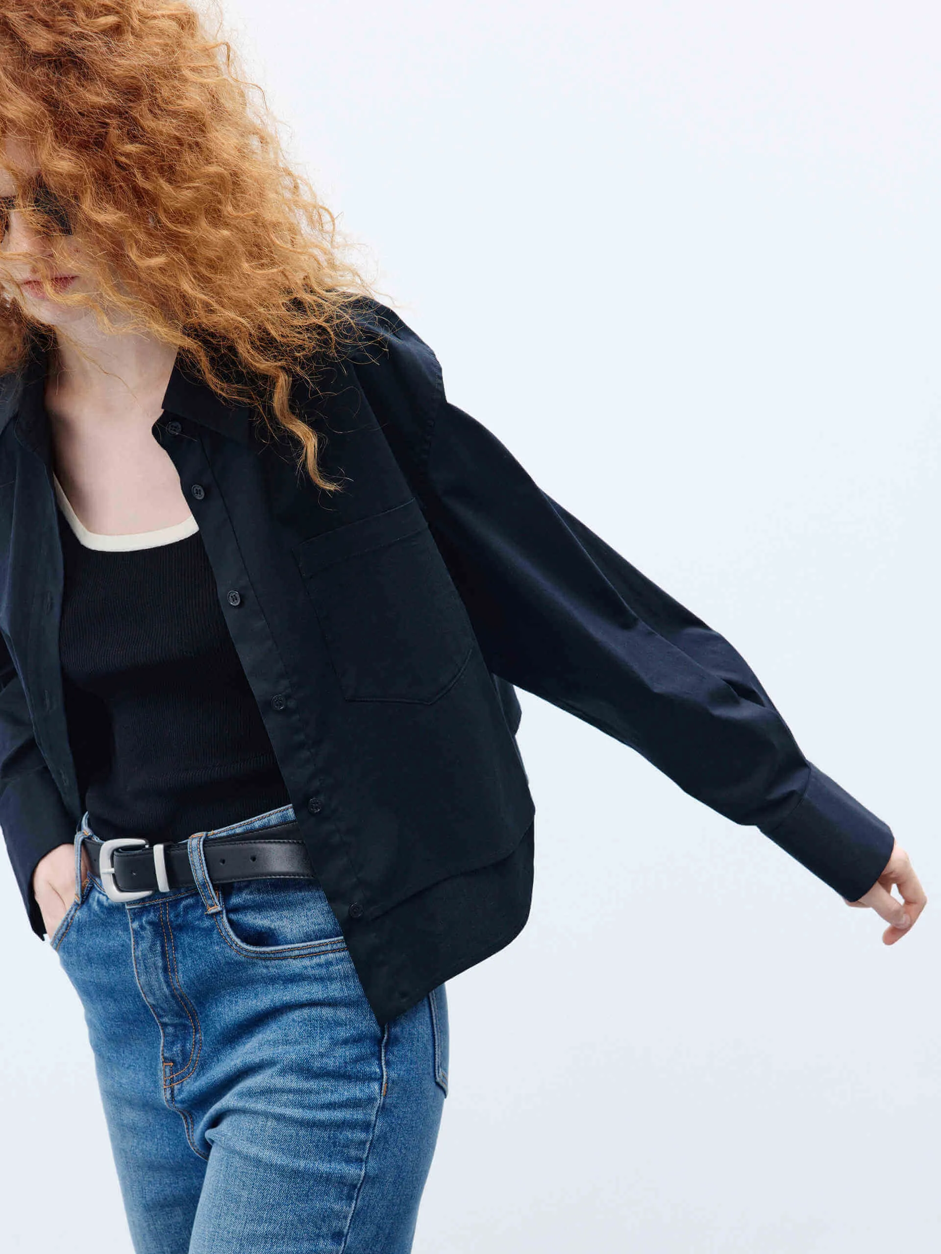 Asymmetrical Hem Layered Shirt