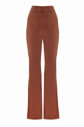 Auric Gold Printed Crop Top and Pants Co-ord Set