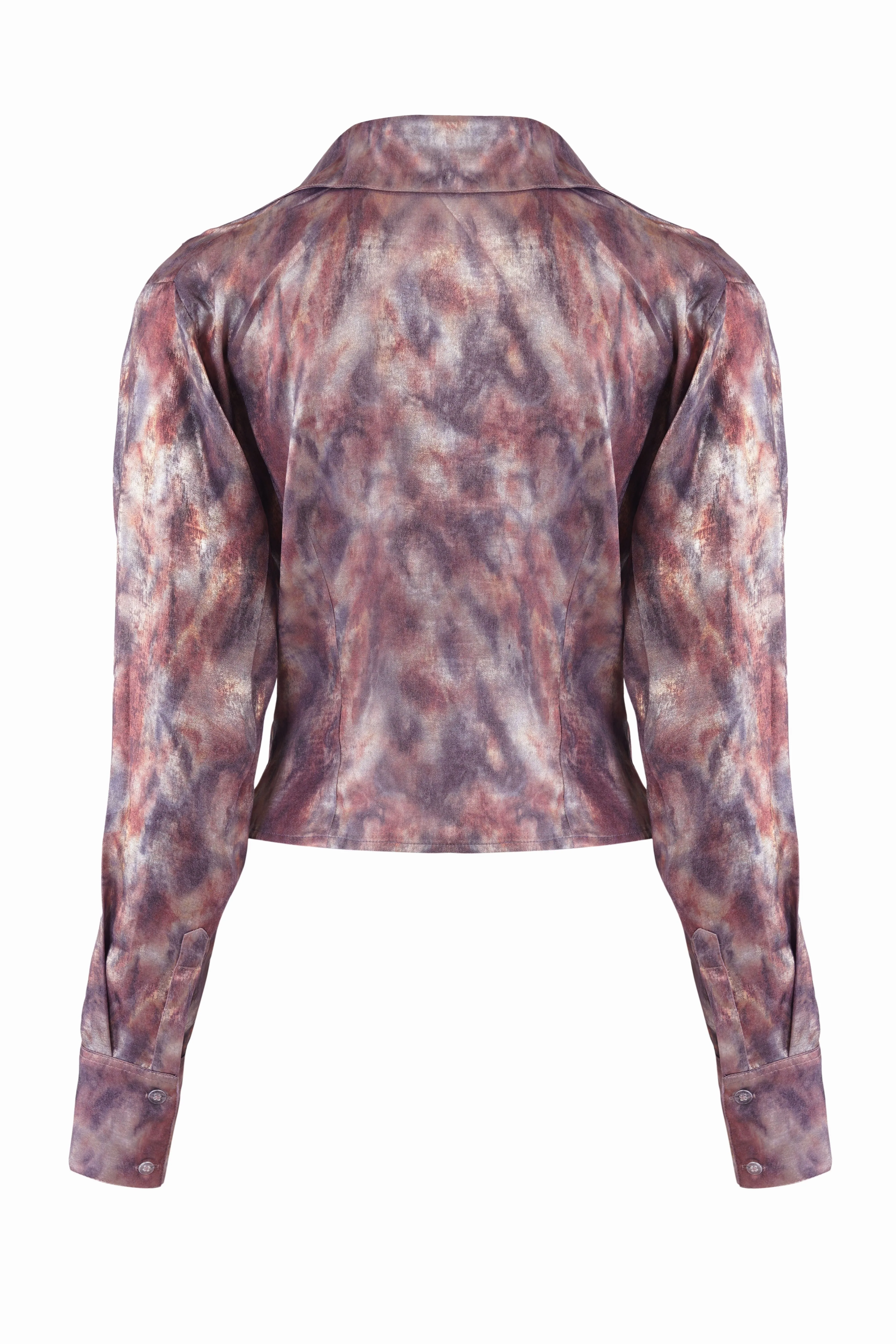 Auric Gold Printed Crop Top and Pants Co-ord Set