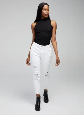 Aya Rib Black Tank Top for Women