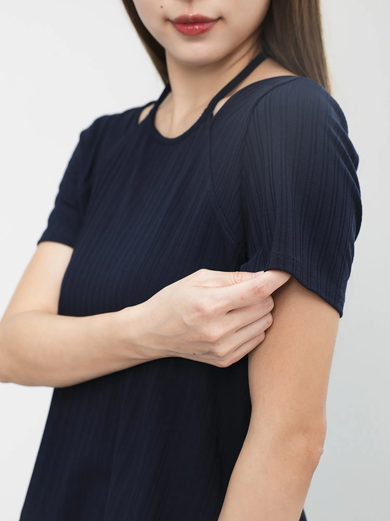 Azure Tie Neck Top