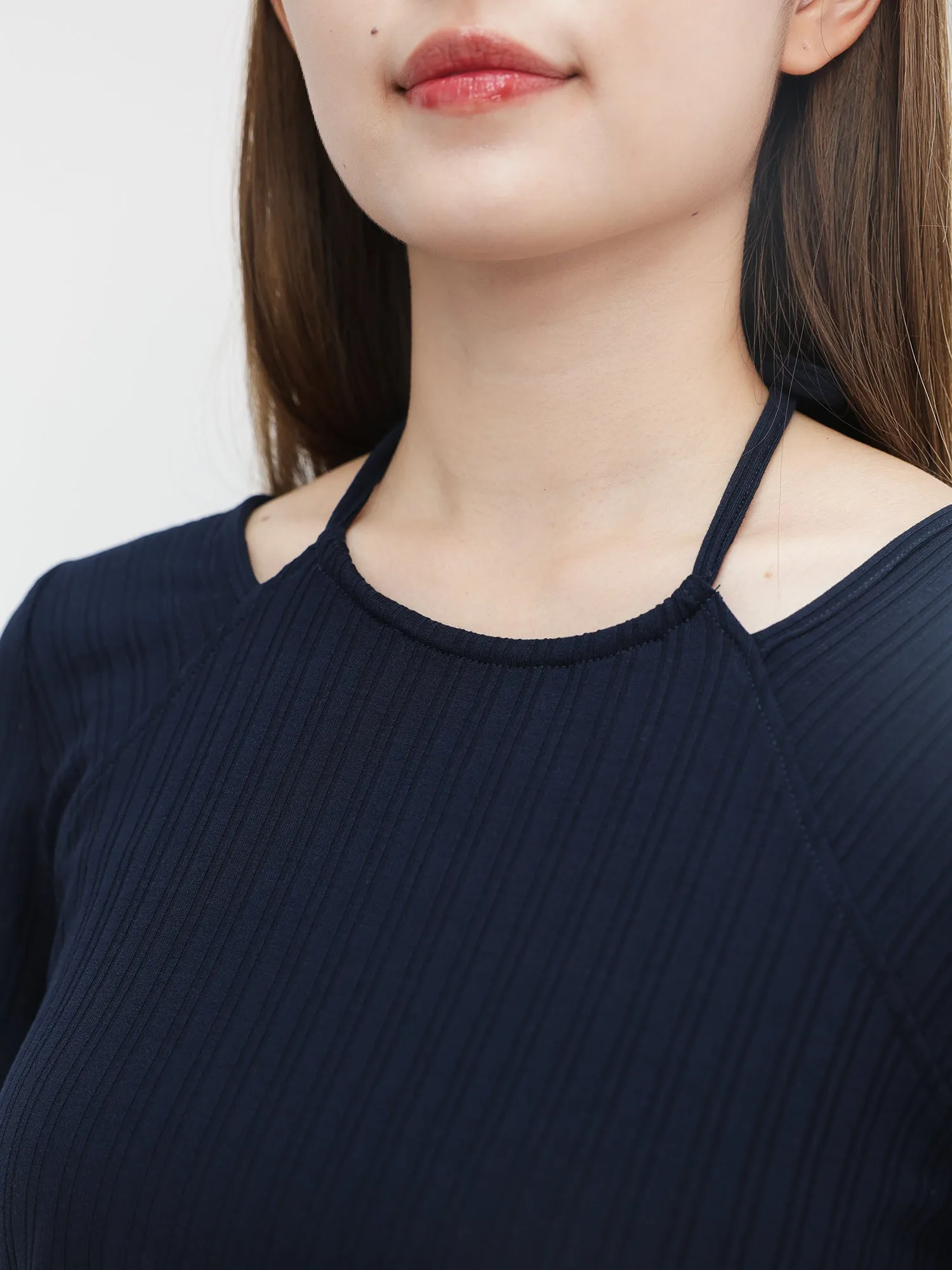 Azure Tie Neck Top