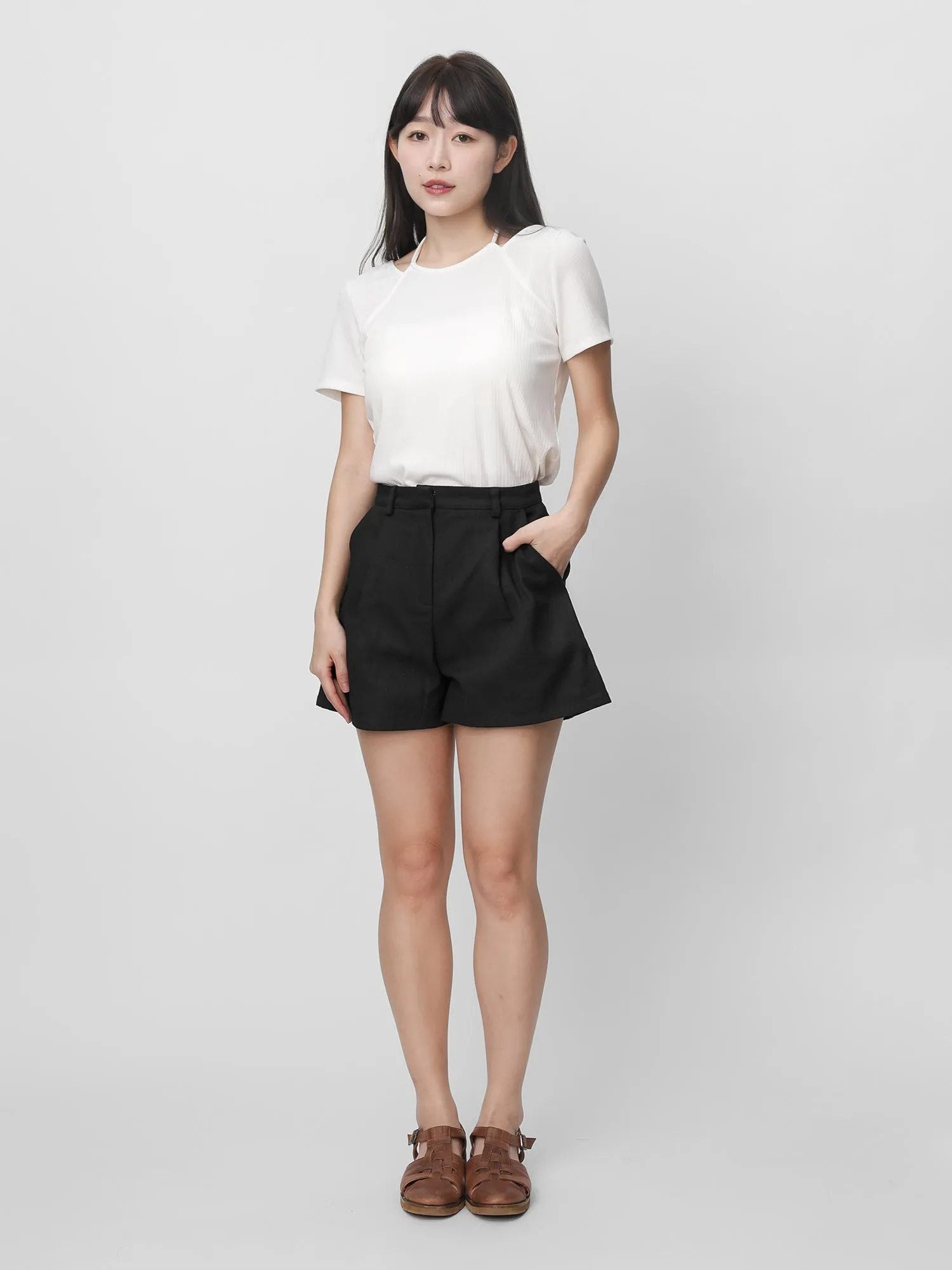 Azure Tie Neck Top