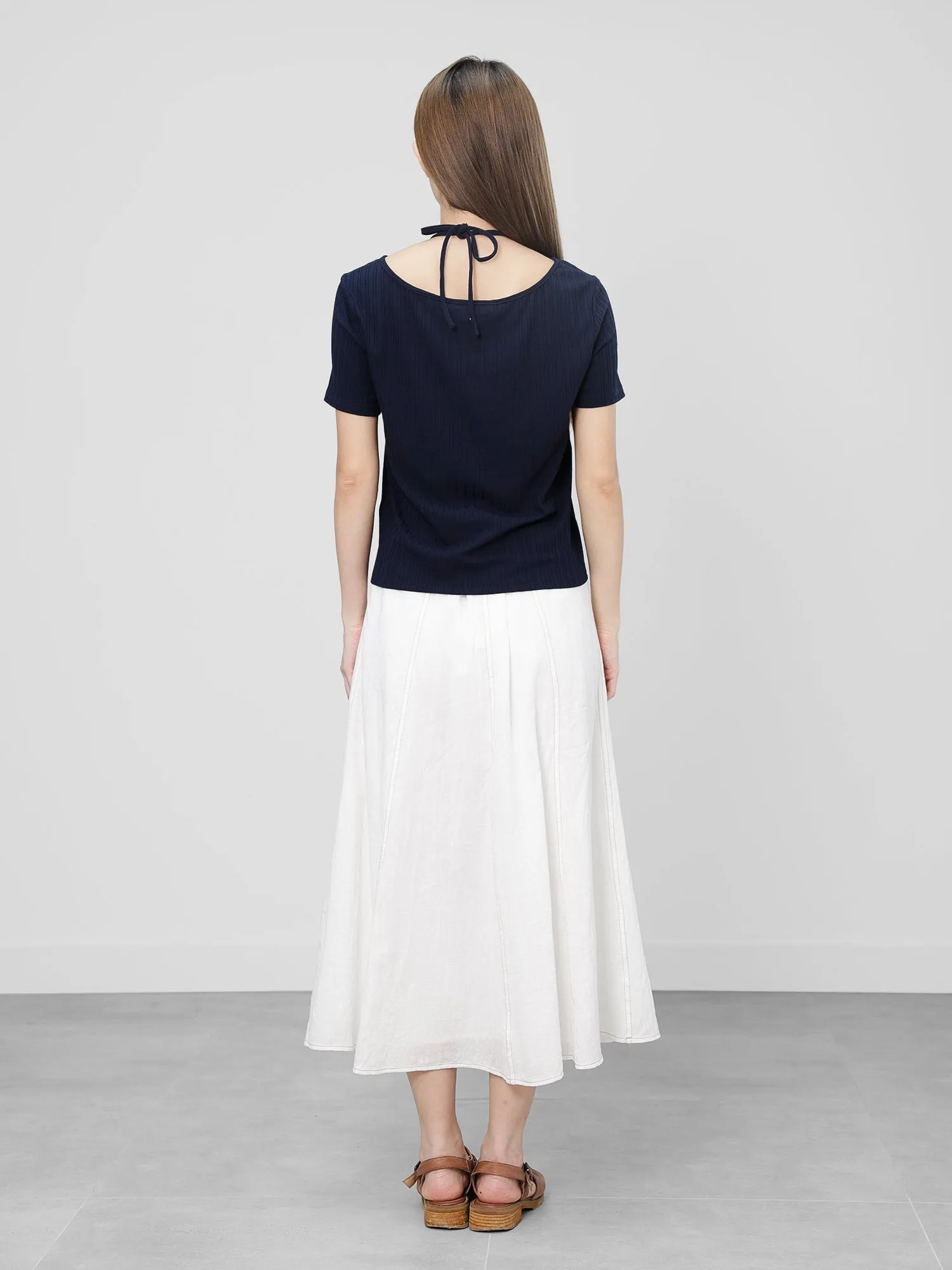 Azure Tie Neck Top