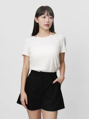 Azure Tie Neck Top