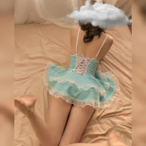 Babydoll Japanese Maid Dress with Headwear, Bracelet Temptation & Underwear