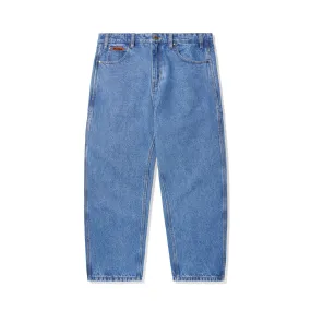 Baggy Denim Jeans, Washed Indigo  