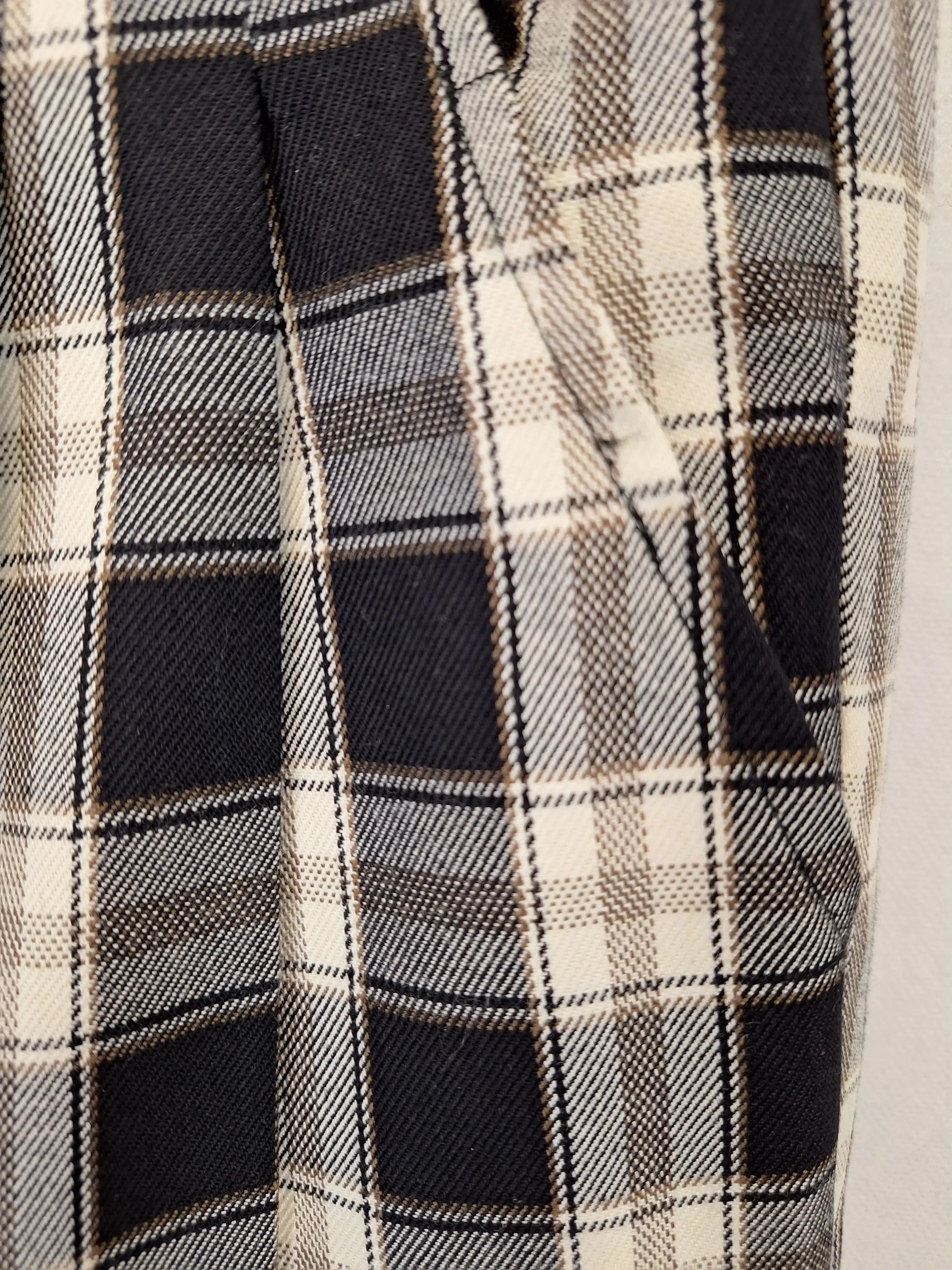 belle & bloom Wide Leg Checked Pants Size XS