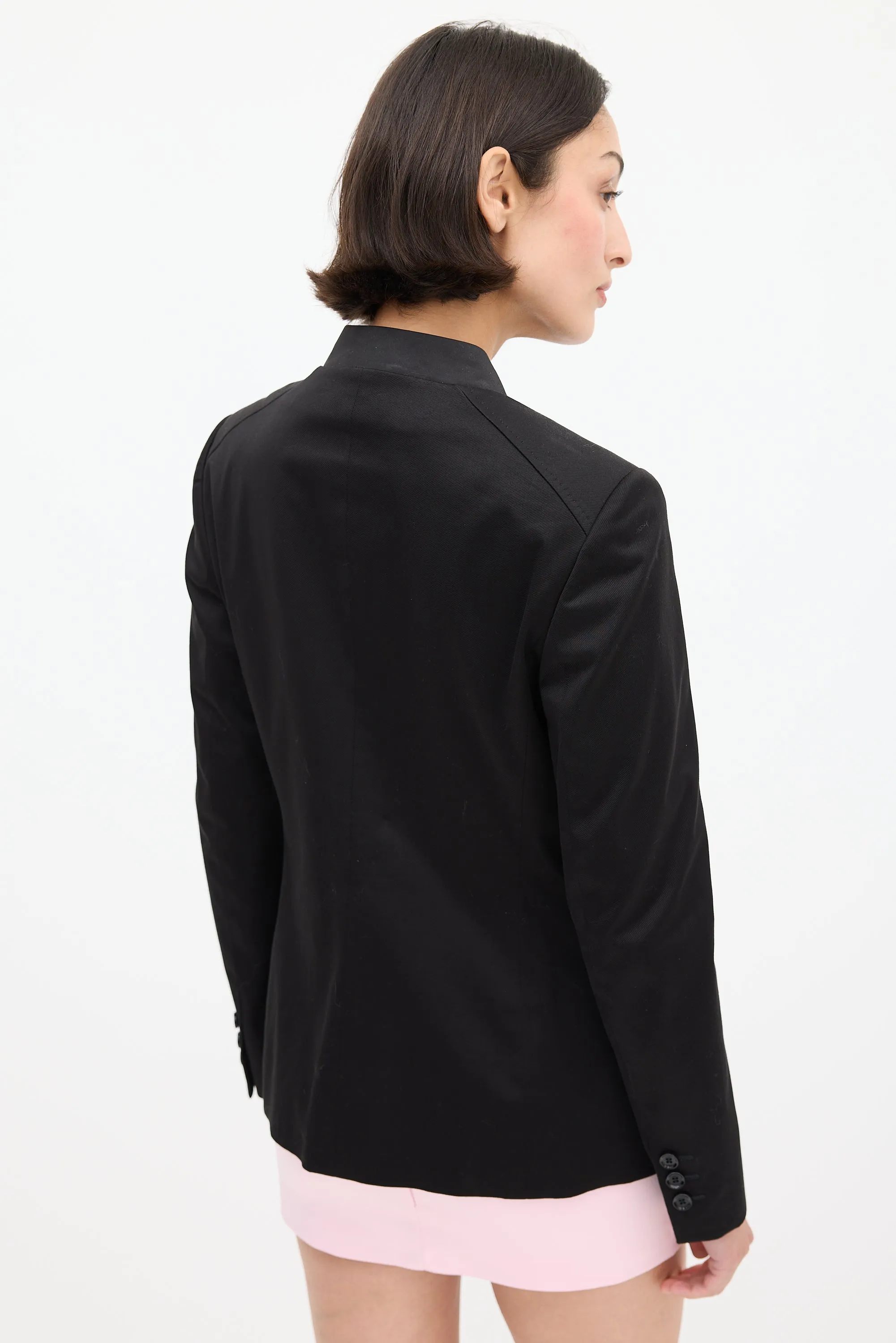 Black Double Collar Blazer