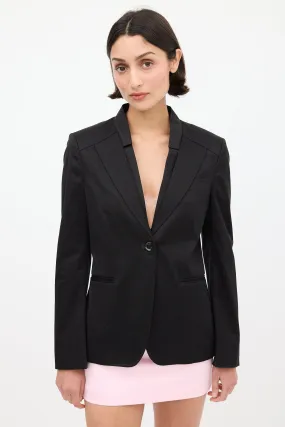 Black Double Collar Blazer