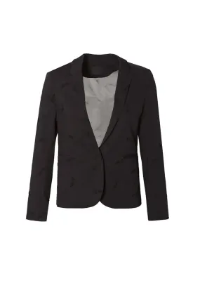 BLACK EMBROIDERED BLAZER