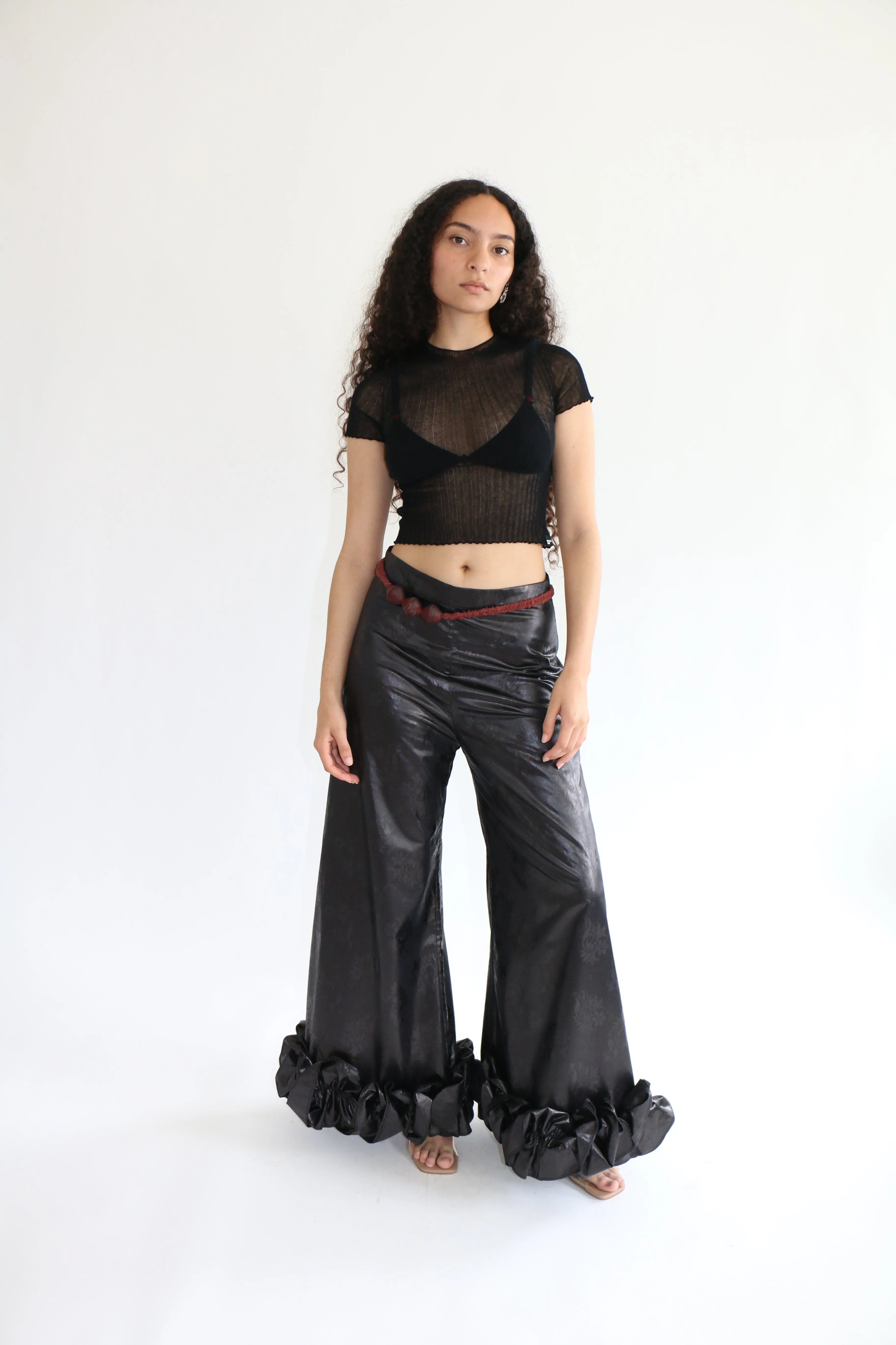 Black Tulle Baby Tee