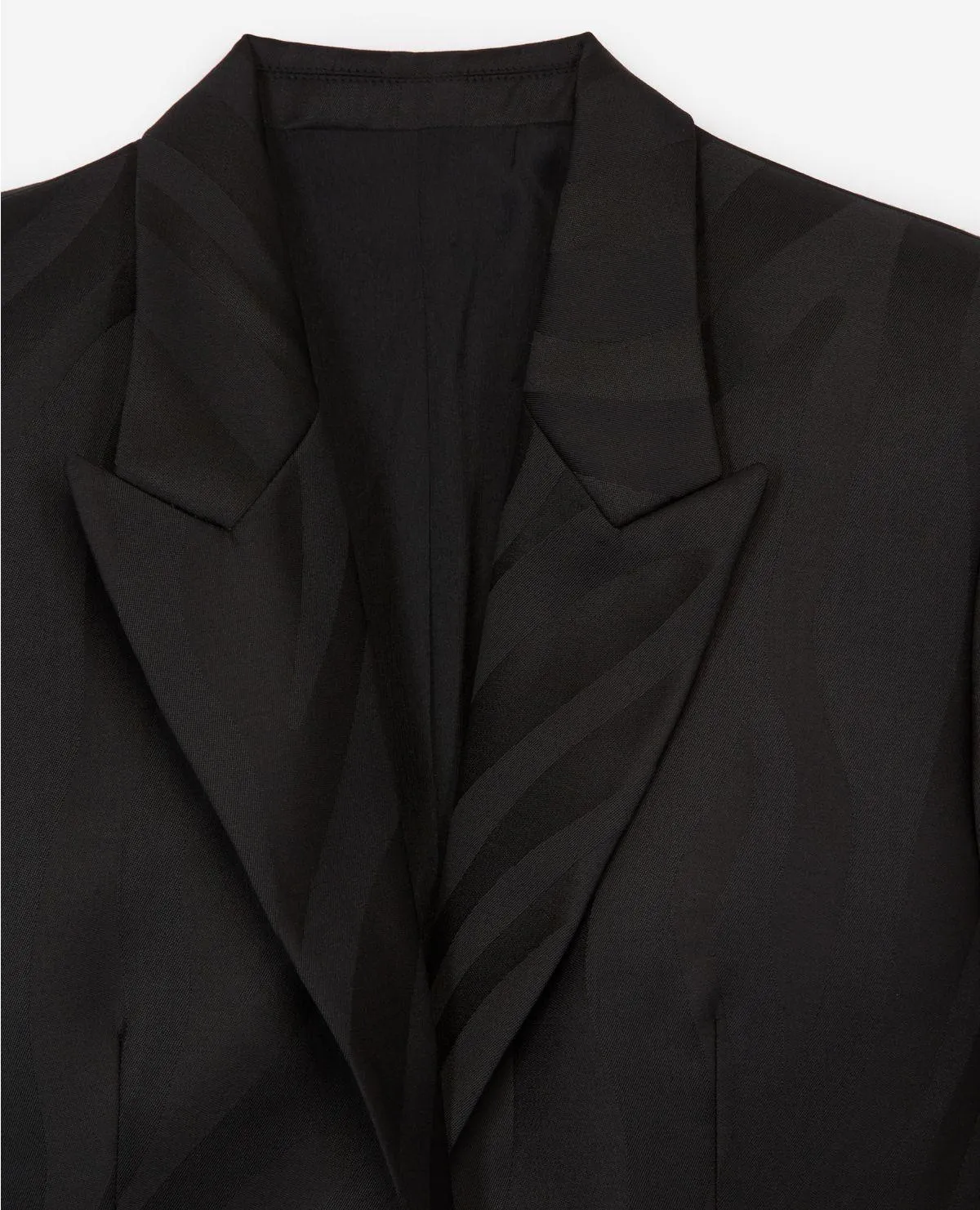 BLACK WOOLEN BLAZER ZEBRA-PRINTED