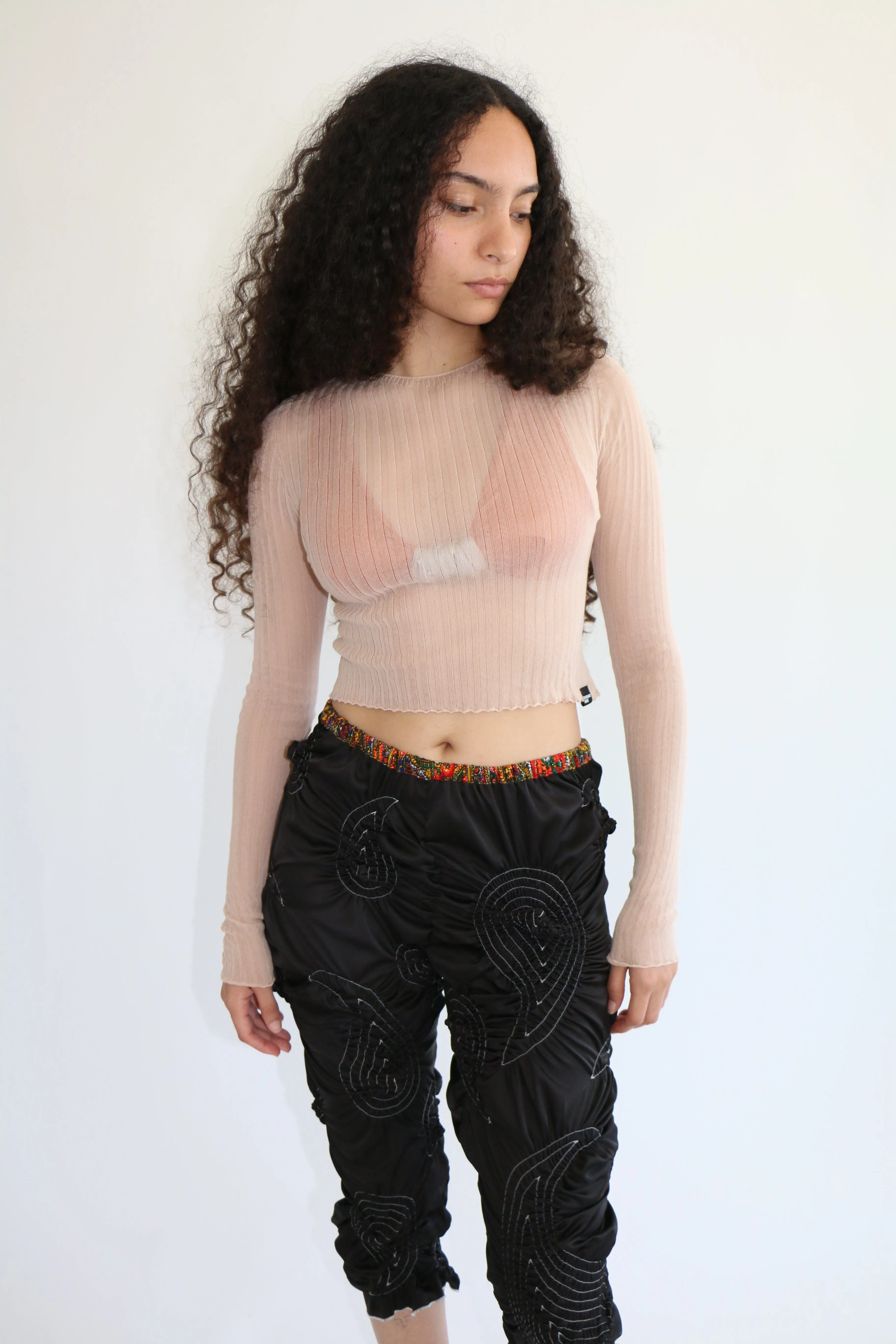 Blush Tulle Crop Top