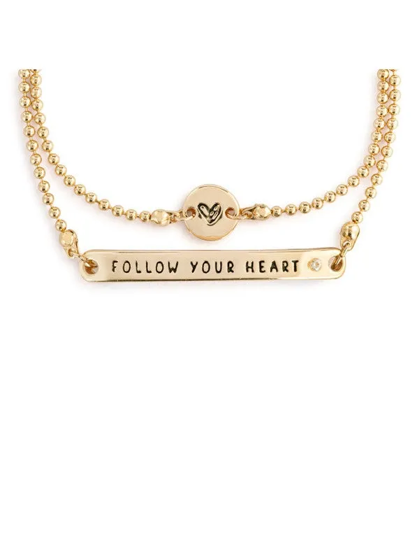 Bracelet Layered Follow Your Heart Winnie The Pooh 1008180028