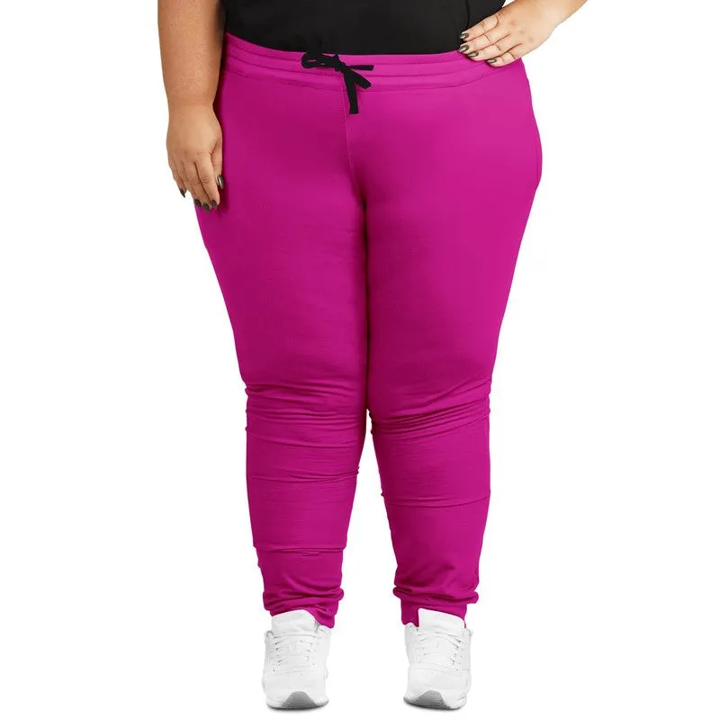 Bright Cool Magenta Joggers | Unisex | with PLUS sizes | Bright Pure Cool Magenta | C12M100Y0K0