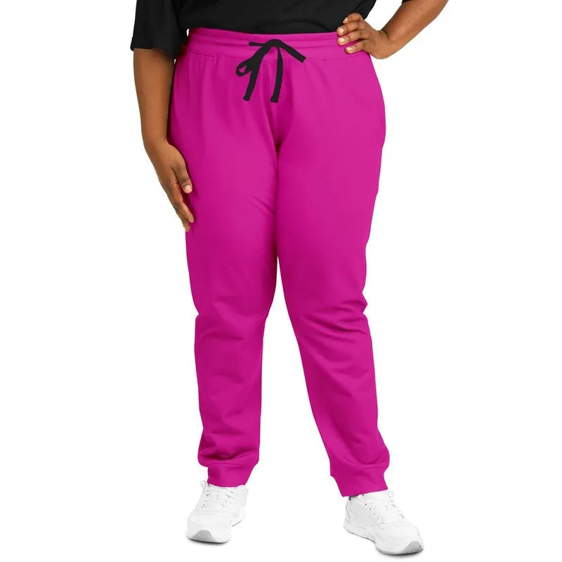 Bright Cool Magenta Joggers | Unisex | with PLUS sizes | Bright Pure Cool Magenta | C12M100Y0K0