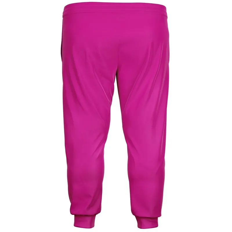Bright Cool Magenta Joggers | Unisex | with PLUS sizes | Bright Pure Cool Magenta | C12M100Y0K0