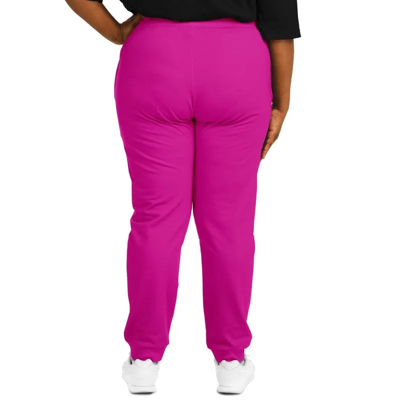 Bright Cool Magenta Joggers | Unisex | with PLUS sizes | Bright Pure Cool Magenta | C12M100Y0K0