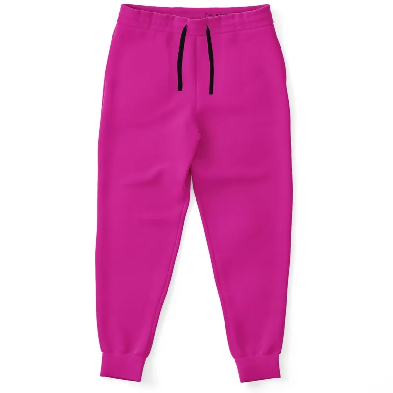 Bright Cool Magenta Joggers | Unisex | with PLUS sizes | Bright Pure Cool Magenta | C12M100Y0K0