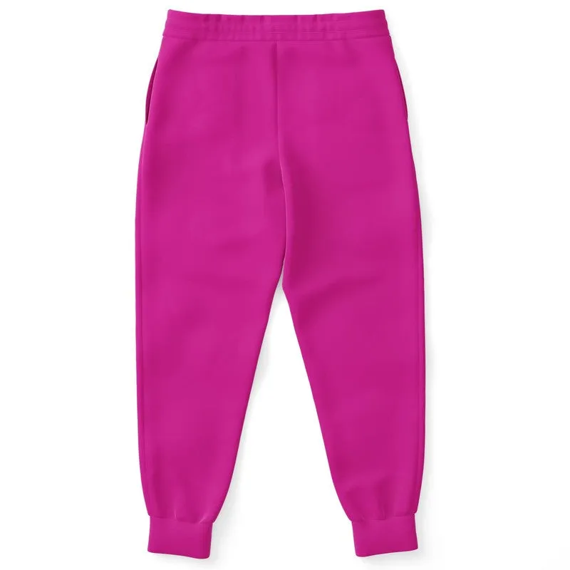 Bright Cool Magenta Joggers | Unisex | with PLUS sizes | Bright Pure Cool Magenta | C12M100Y0K0