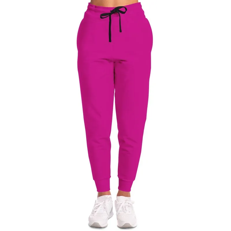 Bright Cool Magenta Joggers | Unisex | with PLUS sizes | Bright Pure Cool Magenta | C12M100Y0K0