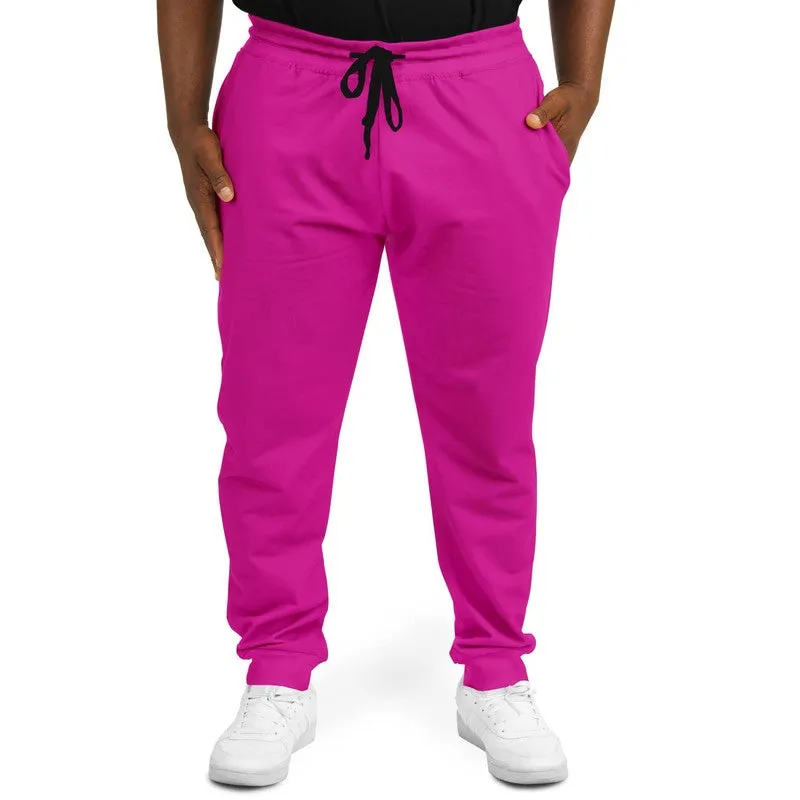 Bright Cool Magenta Joggers | Unisex | with PLUS sizes | Bright Pure Cool Magenta | C12M100Y0K0