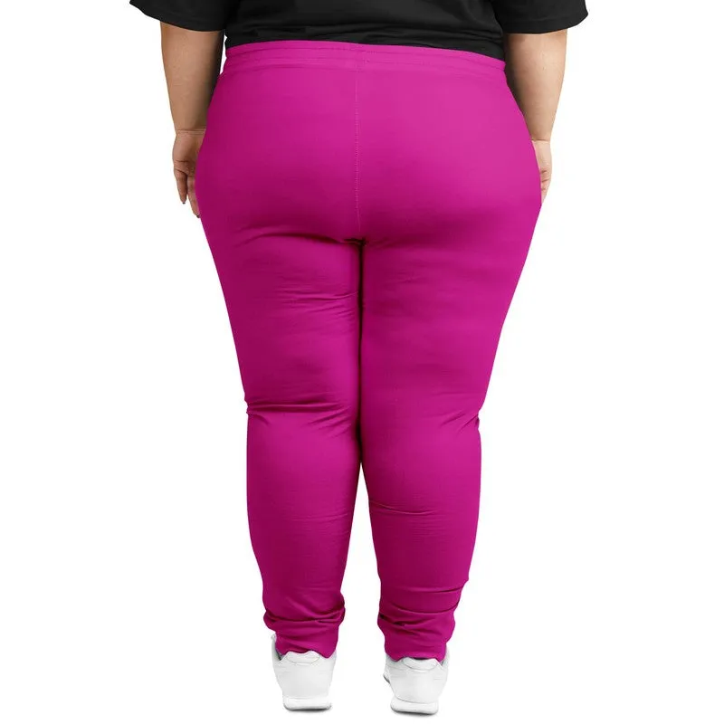 Bright Cool Magenta Joggers | Unisex | with PLUS sizes | Bright Pure Cool Magenta | C12M100Y0K0