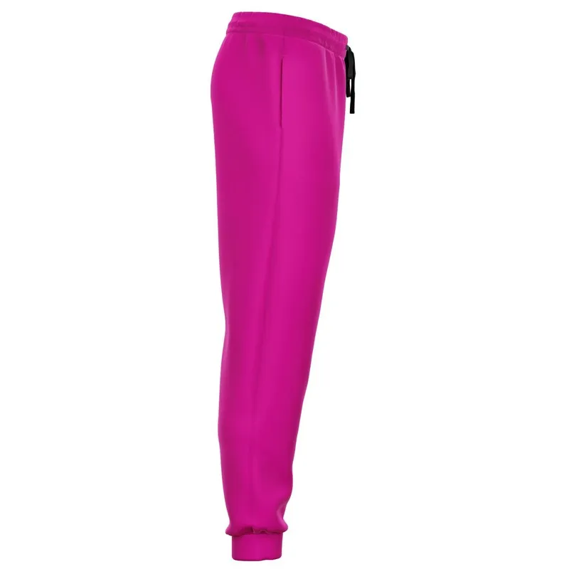 Bright Cool Magenta Joggers | Unisex | with PLUS sizes | Bright Pure Cool Magenta | C12M100Y0K0