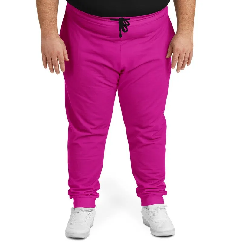 Bright Cool Magenta Joggers | Unisex | with PLUS sizes | Bright Pure Cool Magenta | C12M100Y0K0