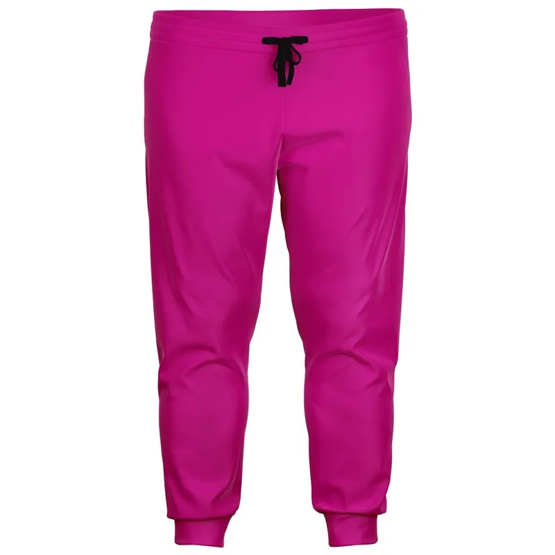 Bright Cool Magenta Joggers | Unisex | with PLUS sizes | Bright Pure Cool Magenta | C12M100Y0K0
